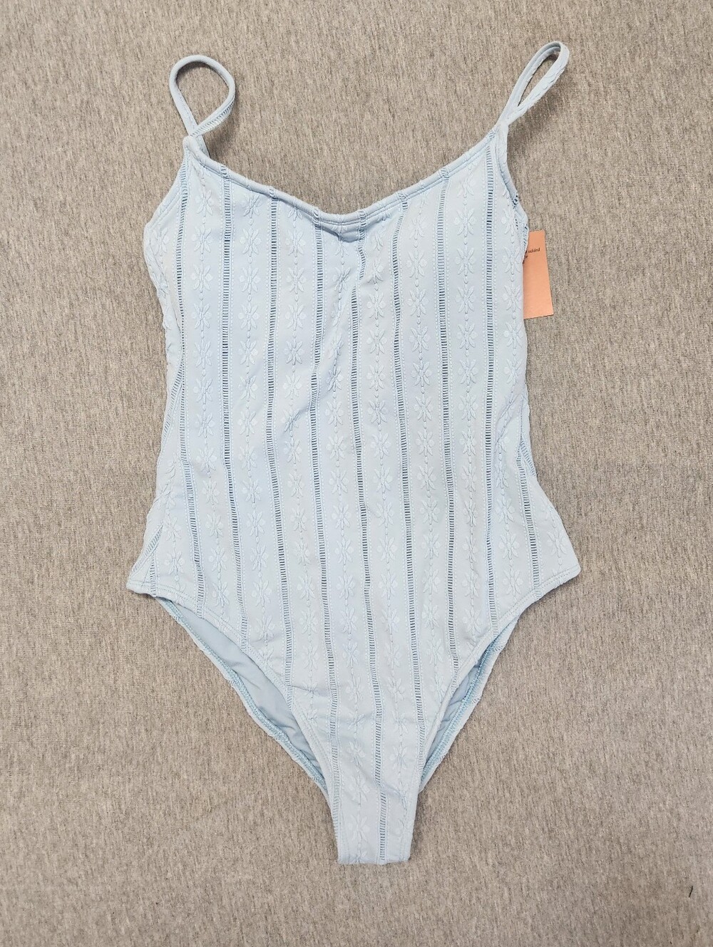 Shade & Shore Women’s Eyelet Scoop‑Neck Cheeky‑Coverage One‑Piece Swimsuit